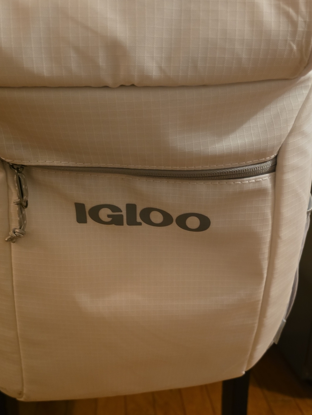 Igloo White and Light Gray Insulated Backpack Cooler - Picture 2 of 10